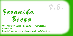 veronika biczo business card